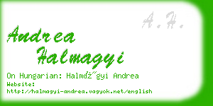 andrea halmagyi business card